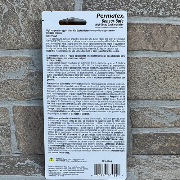 Permatex 81422, One Red Silicone Low Volitile/Hi-Temp Sil Performance Parts - Picture 4 of 4